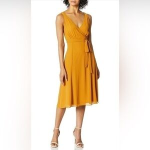Show Me Your Mumu Elegant Boho Chic Solid Yellow Knee-Length Dress – Large, NWT